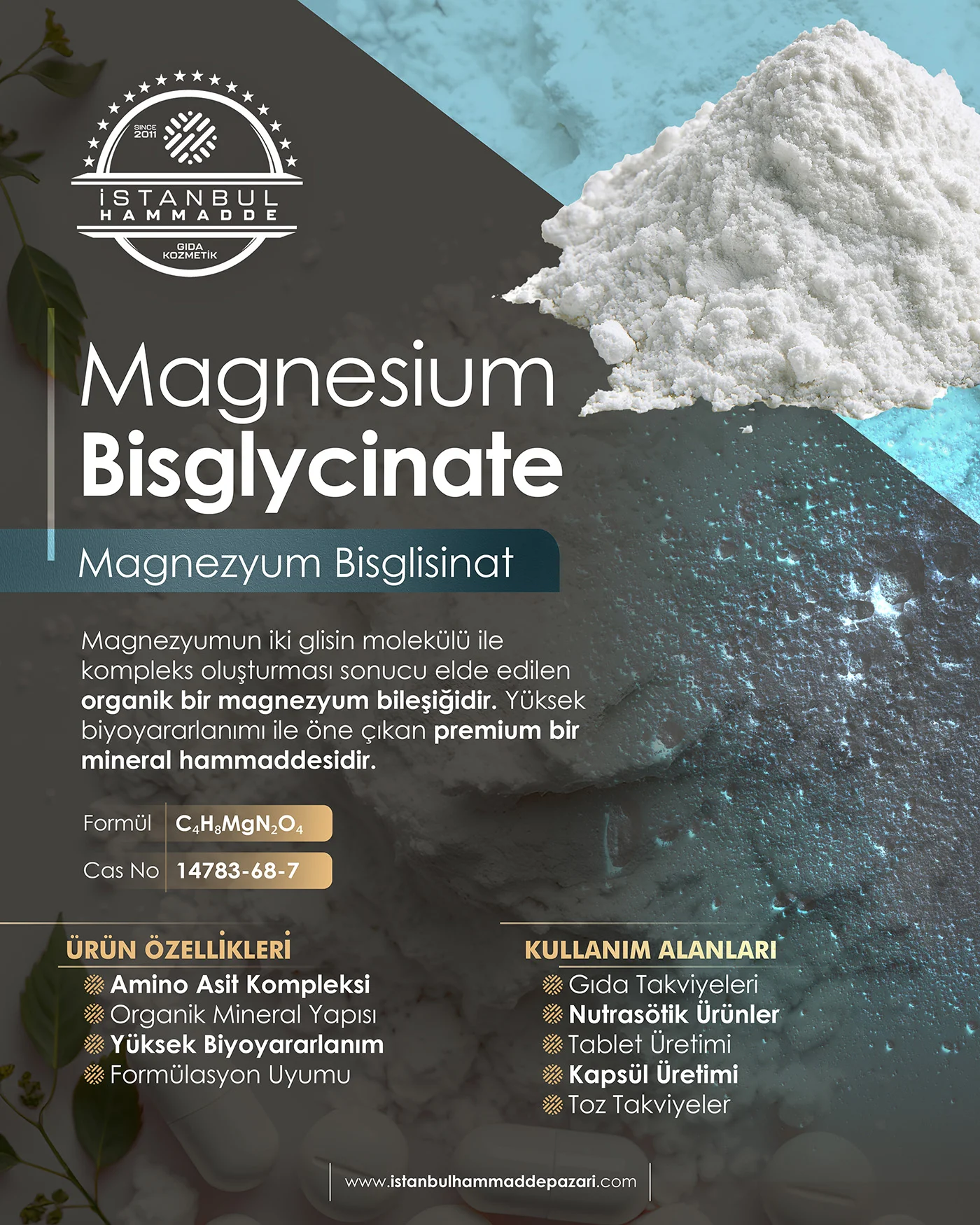 Magnezyum Bisglycinate/Magnezyum Glycinate